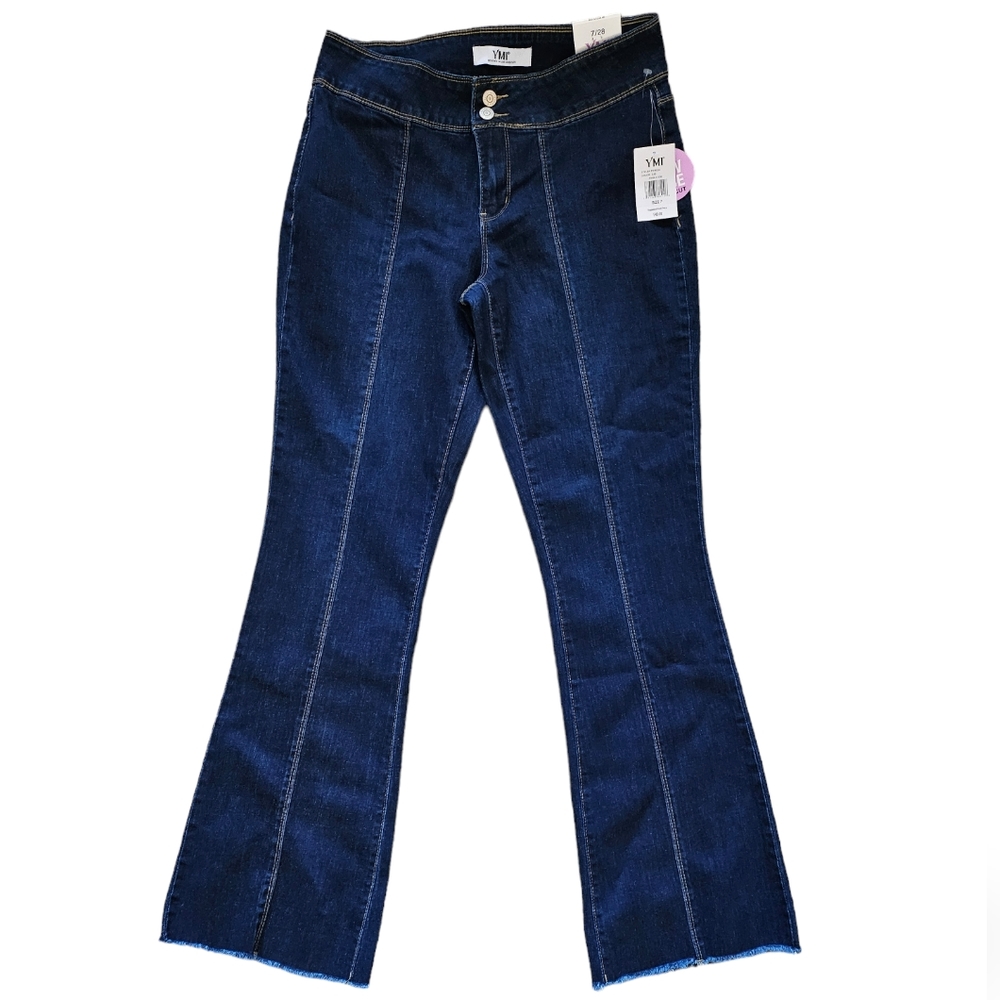 YMI Lowrise Bootcut Raw hem Jeans Sz.7/28 NWT